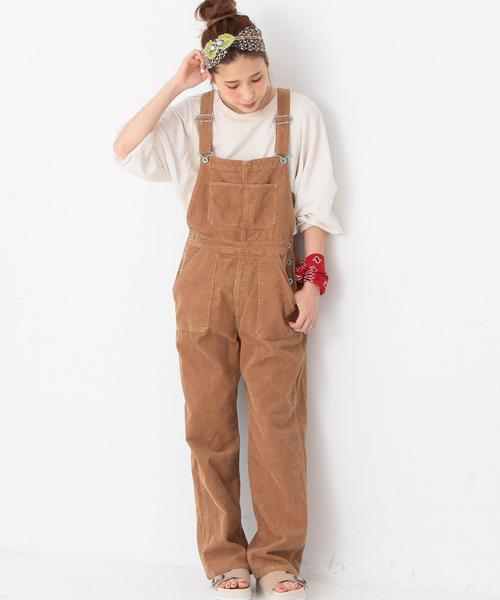 Another Edition（アナザーエディション）の「コーデュロイオーバーオール/AEBC C/CORD OVERALL◆（サロペット/オーバーオール・レディース・ブラウン/ネイビー・MEDIUM/SMALL）」の3枚目の写真