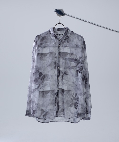 『CavariA/キャバリア』オーガンジー総柄長袖シャツ（シャツ/ブラウス）｜SILVER BULLET（シルバーバレット）