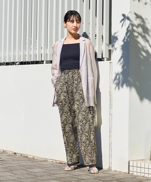 FREAK'S STORE(フリークスストア)の「限定展開 インド ペイズリー イージーパンツ(その他パンツ・レディース・ブラック/グリーン/ベージュ/イエロー/ネイビー・SMALL/MEDIUM)」の6枚目の写真