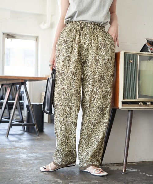 FREAK'S STORE(フリークスストア)の「限定展開 インド ペイズリー イージーパンツ(その他パンツ・レディース・ブラック/グリーン/ベージュ/イエロー/ネイビー・SMALL/MEDIUM)」の10枚目の写真