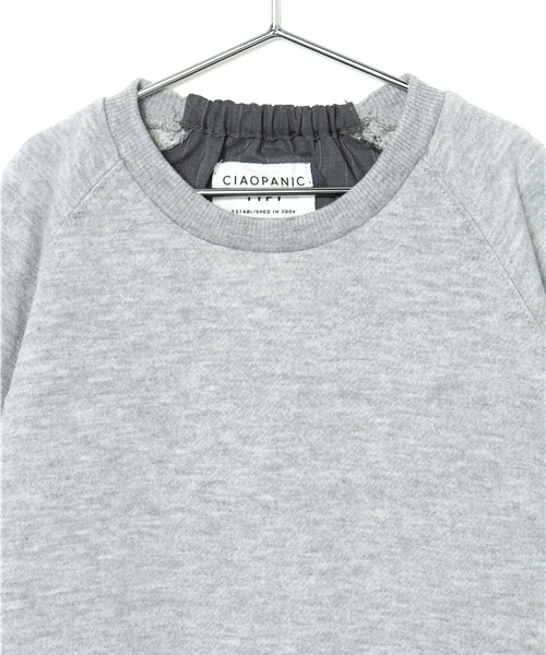 CIAOPANIC TYPY（チャオパニックティピー）の「KIDS スウェット×布帛ドッキングプルオーバー（スウェット・キッズ・グレー/ネイビー・105/95/135/115/125）」の5枚目の写真