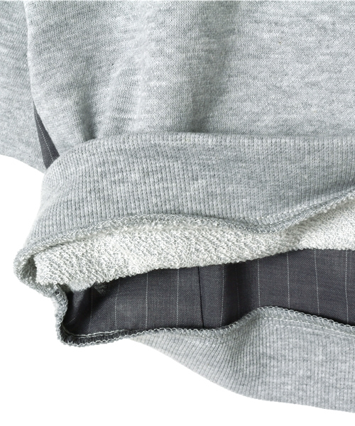 CIAOPANIC TYPY（チャオパニックティピー）の「KIDS スウェット×布帛ドッキングプルオーバー（スウェット・キッズ・グレー/ネイビー・105/95/135/115/125）」の9枚目の写真