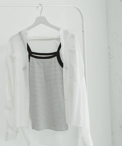 ITEMS URBANRESEARCH（アイテムズ アーバンリサーチ）の「カップツキキャミソール（キャミソール・レディース・ブラック/アイボリー/ホワイト系その他・FREE）」の4枚目の写真