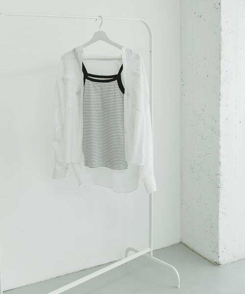 ITEMS URBANRESEARCH（アイテムズ アーバンリサーチ）の「カップツキキャミソール（キャミソール・レディース・ブラック/アイボリー/ホワイト系その他・FREE）」の5枚目の写真