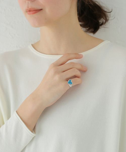 PREEK/プリーク】rough heart turquoise ring（リング）｜FRAMeWORK
