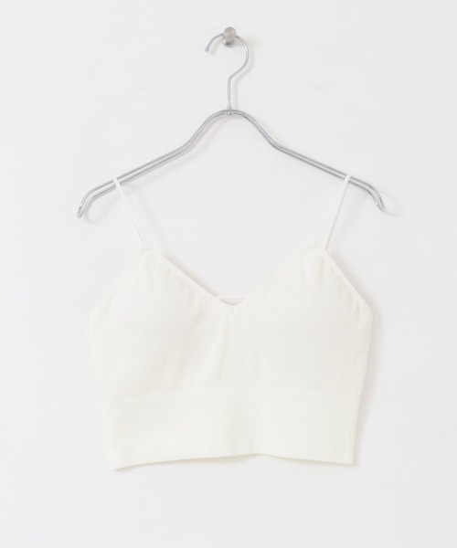 KBF（ケイビーエフ）の「カップ付きインナーキャミソール（キャミソール・レディース・グレー/オフホワイト/ブラック・ONE）」の9枚目の写真