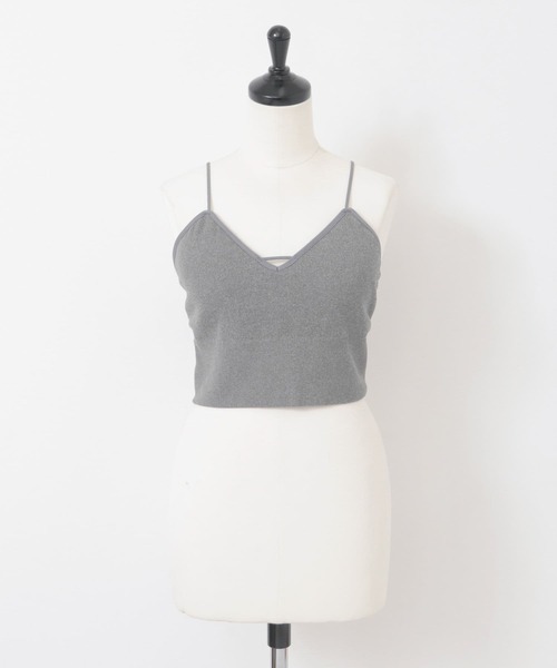 KBF（ケイビーエフ）の「カップ付きインナーキャミソール（キャミソール・レディース・グレー/オフホワイト/ブラック・ONE）」の14枚目の写真