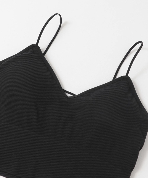 KBF（ケイビーエフ）の「カップ付きインナーキャミソール（キャミソール・レディース・グレー/オフホワイト/ブラック・ONE）」の6枚目の写真