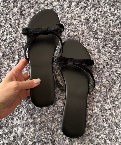 E&C closet…（イーアンドシークローゼット）の「ブラックリボンサンダル（サンダル・レディース・ブラック・35inch/36inch/37inch/38inch/39inch/40inch）」の22枚目の写真