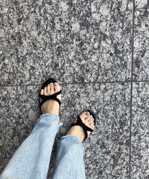 E&C closet…（イーアンドシークローゼット）の「ブラックリボンサンダル（サンダル・レディース・ブラック・35inch/36inch/37inch/38inch/39inch/40inch）」の12枚目の写真