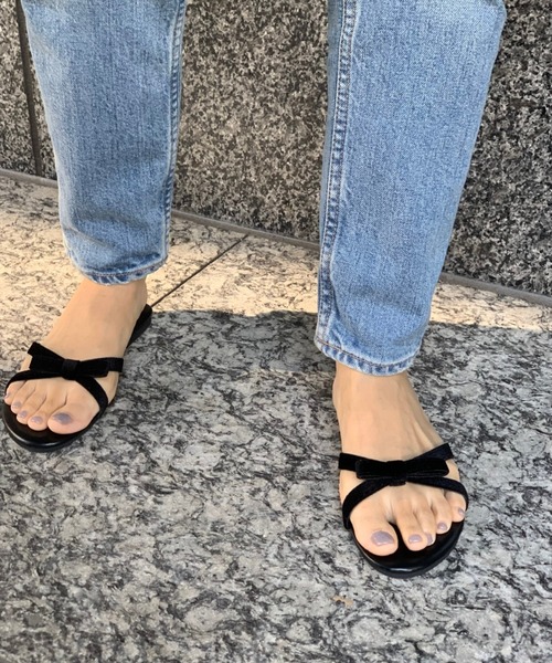 E&C closet…（イーアンドシークローゼット）の「ブラックリボンサンダル（サンダル・レディース・ブラック・35inch/36inch/37inch/38inch/39inch/40inch）」の15枚目の写真
