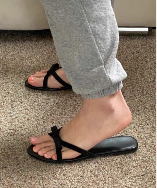 E&C closet…（イーアンドシークローゼット）の「ブラックリボンサンダル（サンダル・レディース・ブラック・35inch/36inch/37inch/38inch/39inch/40inch）」の7枚目の写真
