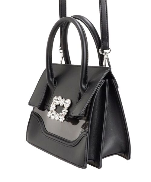 MERCURYDUO（マーキュリーデュオ）の「クリアバイカラービジュー付ミニショルダーBAG（ショルダーバッグ・レディース・シルバー/ベージュ/ブラック・FREE）」の6枚目の写真