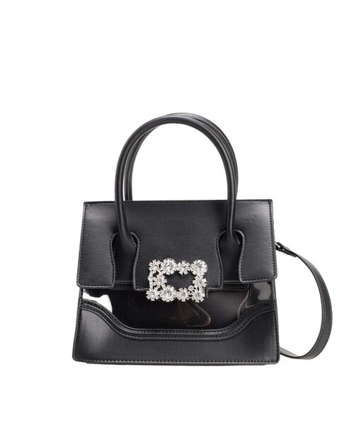 MERCURYDUO（マーキュリーデュオ）の「クリアバイカラービジュー付ミニショルダーBAG（ショルダーバッグ・レディース・シルバー/ベージュ/ブラック・FREE）」の15枚目の写真