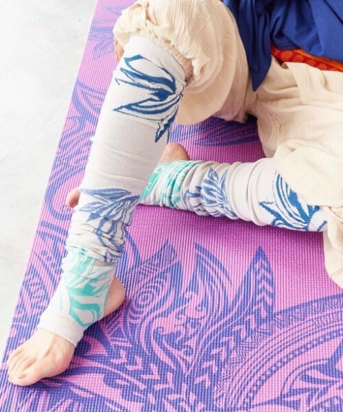 チャイハネ（チャイハネ）の「【チャイハネ】グラリスレッグウォーマー（レッグウォーマー・レディース・ブラック/ターコイズブルー/グリーン/ライトグレー/パープル・FREE）」の3枚目の写真