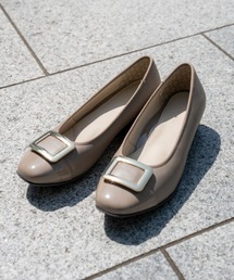 【fuwaraku】 スニーカーパンプス (バックルタイプ)幅広 3E 防水<3.5cmヒール> 【22.0cm~25.0cm】