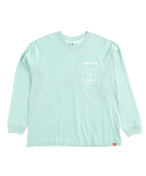 Manhattan Portage(マンハッタンポーテージ)の「L/S Print T-Shirt(Tシャツ/カットソー・メンズ・ライム/ブラック/ホワイト・SMALL/LARGE/X-LARGE/MEDIUM)」の1枚目の写真