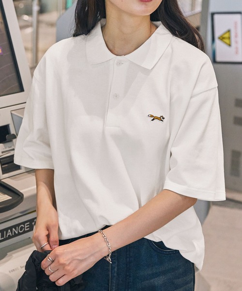 ベージュ ポロシャツ フランスの鷲ロゴ VAROSH 【新品】varosh ヴァロッシュ 44 メンズ(レディース