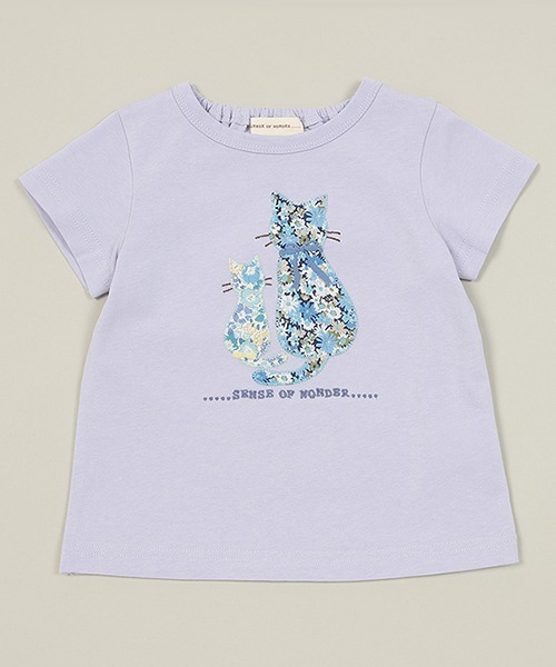 セール】ネコアップリケ半袖Tシャツ（Tシャツ/カットソー）｜sense of 