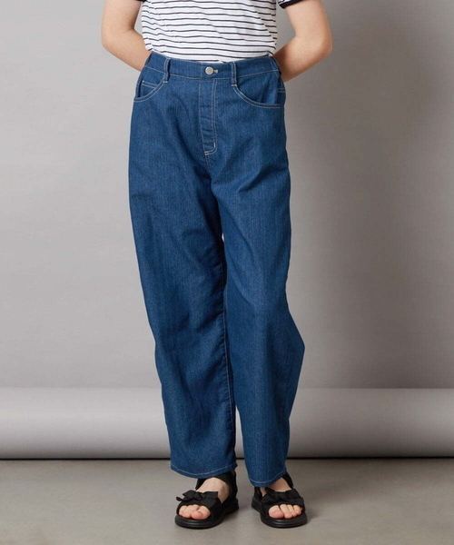 a.v.v（アーヴェヴェ）の「[140-150]エッグパンツ（デニムパンツ・キッズ・ブルー/アイボリー・140/150）」の6枚目の写真