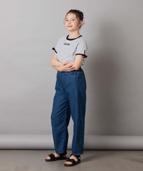 a.v.v（アーヴェヴェ）の「[140-150]エッグパンツ（デニムパンツ・キッズ・ブルー/アイボリー・140/150）」の11枚目の写真