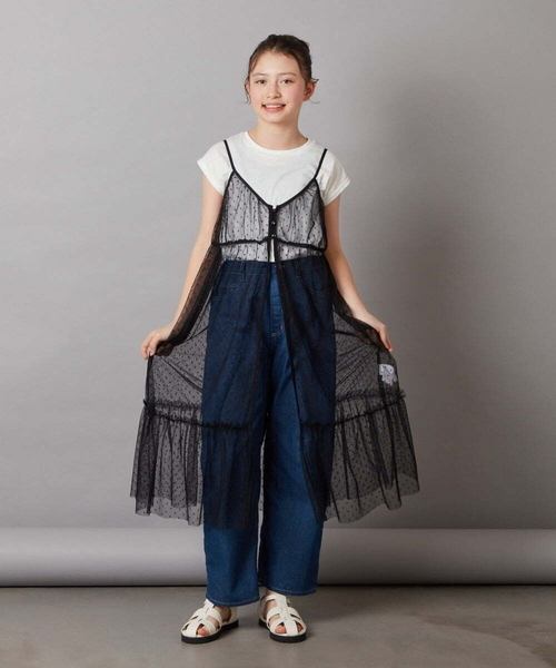 a.v.v（アーヴェヴェ）の「[140-150]エッグパンツ（デニムパンツ・キッズ・ブルー/アイボリー・140/150）」の15枚目の写真