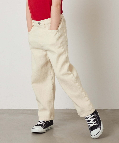 a.v.v（アーヴェヴェ）の「[140-150]エッグパンツ（デニムパンツ・キッズ・ブルー/アイボリー・140/150）」の19枚目の写真
