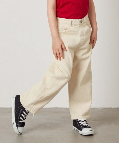 a.v.v（アーヴェヴェ）の「[140-150]エッグパンツ（デニムパンツ・キッズ・ブルー/アイボリー・140/150）」の20枚目の写真