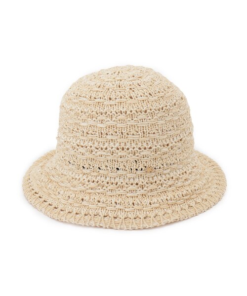 SHOO・LA・RUE（シューラルー）の「◆フェイクペーパー柄編みハット（ハット・レディース・ブラウン系その他6/ブラック/ベージュ系その他7・00）」の3枚目の写真