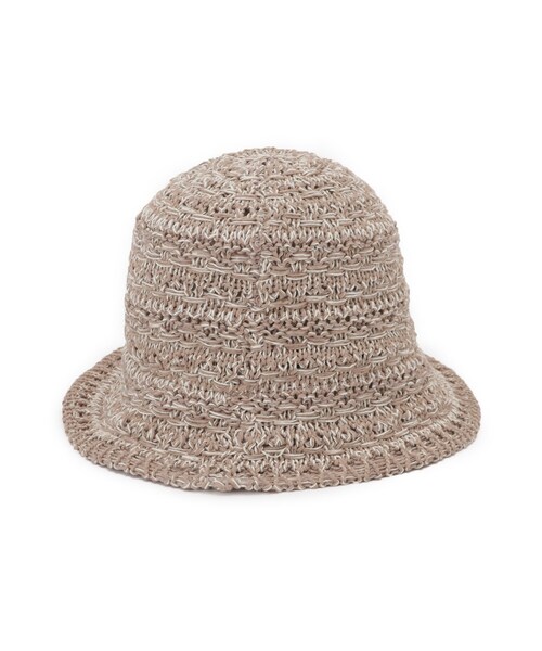 SHOO・LA・RUE（シューラルー）の「◆フェイクペーパー柄編みハット（ハット・レディース・ブラウン系その他6/ブラック/ベージュ系その他7・00）」の6枚目の写真