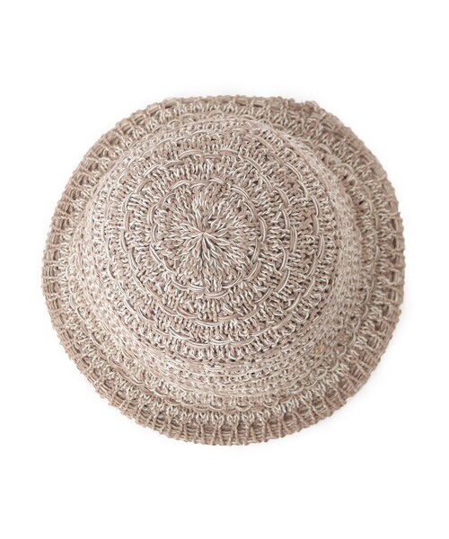 SHOO・LA・RUE（シューラルー）の「◆フェイクペーパー柄編みハット（ハット・レディース・ブラウン系その他6/ブラック/ベージュ系その他7・00）」の7枚目の写真