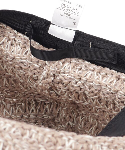 SHOO・LA・RUE（シューラルー）の「◆フェイクペーパー柄編みハット（ハット・レディース・ブラウン系その他6/ブラック/ベージュ系その他7・00）」の9枚目の写真