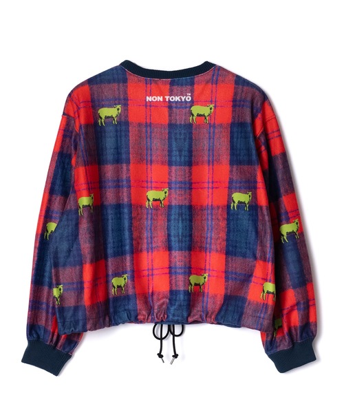 NON TOKYO(ノントーキョー)の「PRINT FLEECE PULLOVER TOP(Tシャツ/カットソー・レディース・カラフル/チェック/ブルー系・FREE)」の8枚目の写真