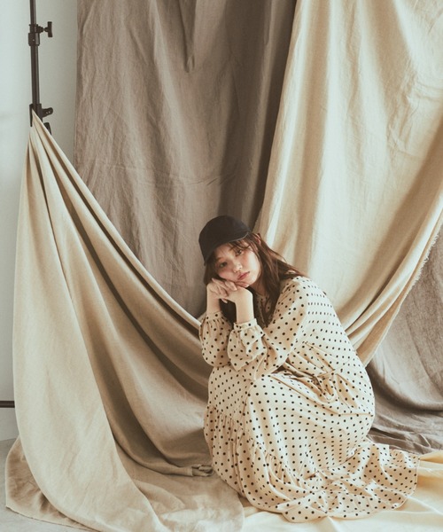 ARUMDY（アルムディー）の「ドットロングワンピース（ワンピース