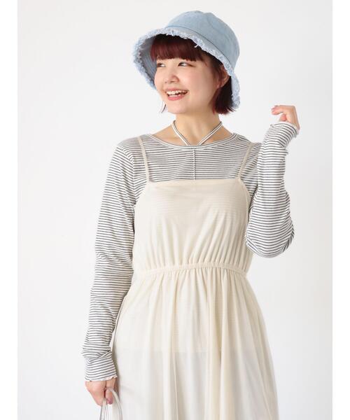 ehka sopo(エヘカソポ)の「◎チュールキャミワンピース(ワンピース・レディース・ブラック/グレー/キナリ・F)」の11枚目の写真