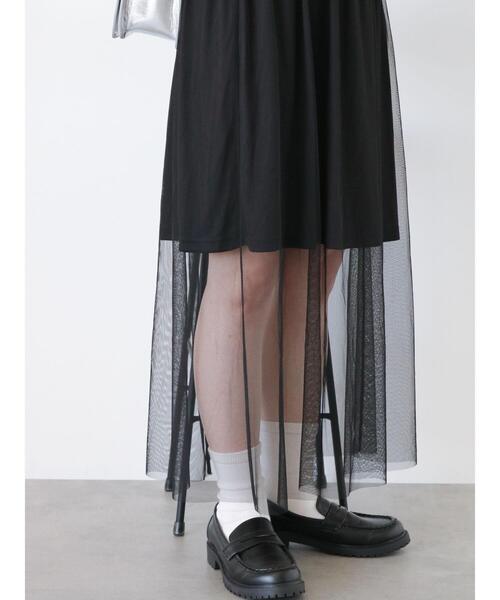 ehka sopo(エヘカソポ)の「◎チュールキャミワンピース(ワンピース・レディース・ブラック/グレー/キナリ・F)」の17枚目の写真