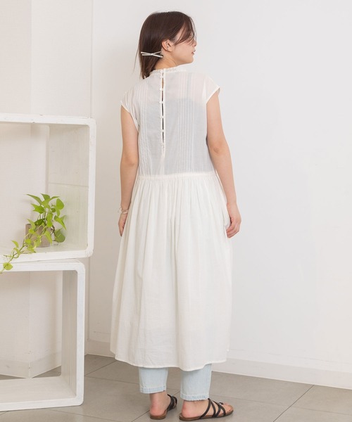 POU DOU DOU（プードゥドゥ）の「ピンタックレースノースリーブワンピース（ワンピース・レディース・ブラック/ライトブルー/オフホワイト・3）」の12枚目の写真