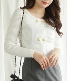 Jasmine Grandiflorum | 【Jasmine】ダブルブレストニットカーディガン(カーディガン/ボレロ)
