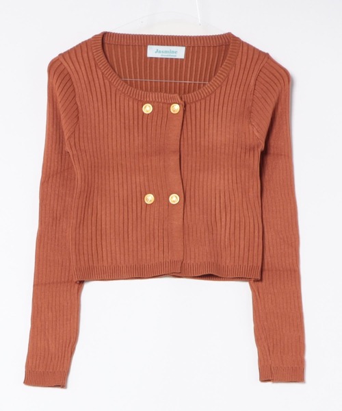 Jasmine Grandiflorum（ジャスミングランディフローラム）の「【Jasmine】ダブルブレストニットカーディガン（カーディガン/ボレロ・レディース・ホワイト/ピンク/ブラック/チョコ・FREE）」の8枚目の写真