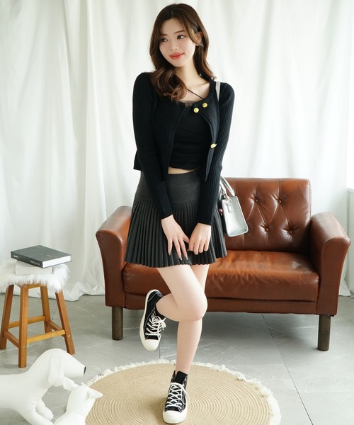 Jasmine Grandiflorum（ジャスミングランディフローラム）の「【Jasmine】ダブルブレストニットカーディガン（カーディガン/ボレロ・レディース・ホワイト/ピンク/ブラック/チョコ・FREE）」の16枚目の写真