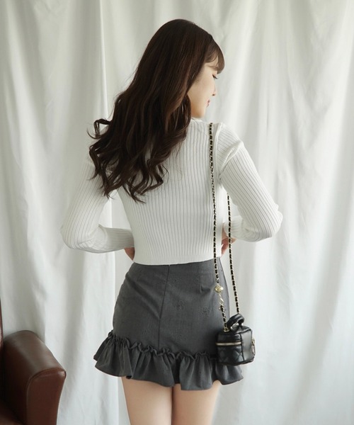 Jasmine Grandiflorum（ジャスミングランディフローラム）の「【Jasmine】ダブルブレストニットカーディガン（カーディガン/ボレロ・レディース・ホワイト/ピンク/ブラック/チョコ・FREE）」の13枚目の写真