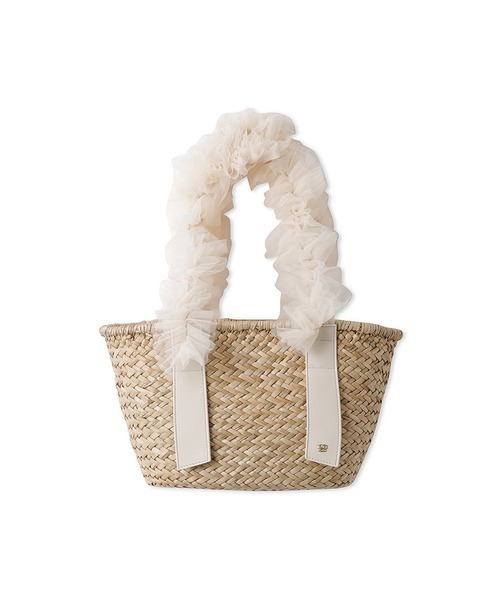 SNIDEL（スナイデル）の「ブレードチュールバッグ（かごバッグ・レディース・ブラック/アイボリー/ダークグレー・FREE）」の10枚目の写真