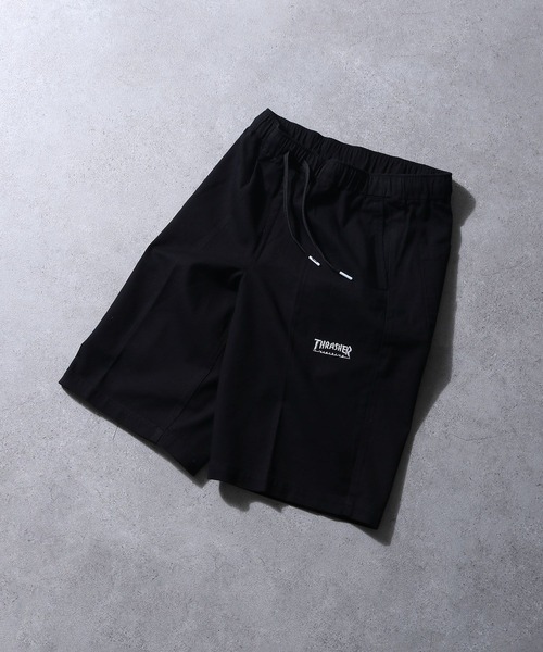 THRASHER（スラッシャー）の「【THRASHER】 カツラギデニム イージー ワイド ハーフパンツ（デニムパンツ・メンズ・ベージュ/ブラック系/オフホワイト/ブラック・LARGE/MEDIUM/X-LARGE）」の9枚目の写真