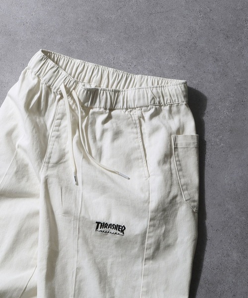 THRASHER（スラッシャー）の「【THRASHER】 カツラギデニム イージー ワイド ハーフパンツ（デニムパンツ・メンズ・ベージュ/ブラック系/オフホワイト/ブラック・LARGE/MEDIUM/X-LARGE）」の12枚目の写真