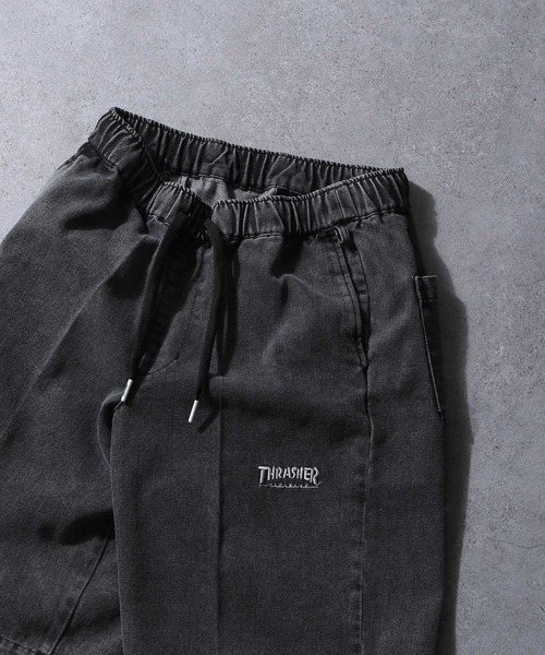 THRASHER（スラッシャー）の「【THRASHER】 カツラギデニム イージー ワイド ハーフパンツ（デニムパンツ・メンズ・ベージュ/ブラック系/オフホワイト/ブラック・LARGE/MEDIUM/X-LARGE）」の14枚目の写真