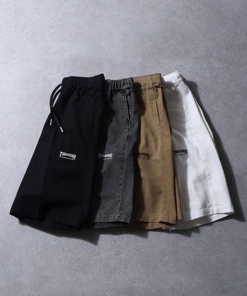 THRASHER（スラッシャー）の「【THRASHER】 カツラギデニム イージー ワイド ハーフパンツ（デニムパンツ・メンズ・ベージュ/ブラック系/オフホワイト/ブラック・LARGE/MEDIUM/X-LARGE）」の16枚目の写真