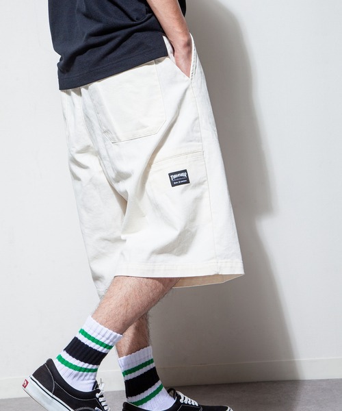 THRASHER（スラッシャー）の「【THRASHER】 カツラギデニム イージー ワイド ハーフパンツ（デニムパンツ・メンズ・ベージュ/ブラック系/オフホワイト/ブラック・LARGE/MEDIUM/X-LARGE）」の20枚目の写真