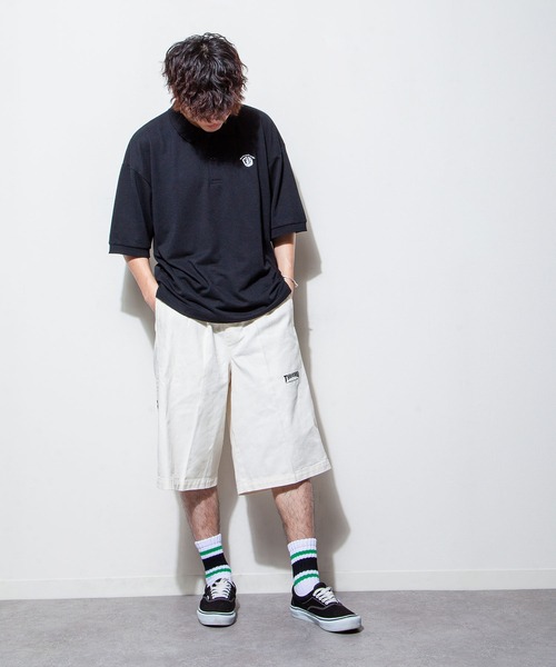 THRASHER（スラッシャー）の「【THRASHER】 カツラギデニム イージー ワイド ハーフパンツ（デニムパンツ・メンズ・ベージュ/ブラック系/オフホワイト/ブラック・LARGE/MEDIUM/X-LARGE）」の22枚目の写真