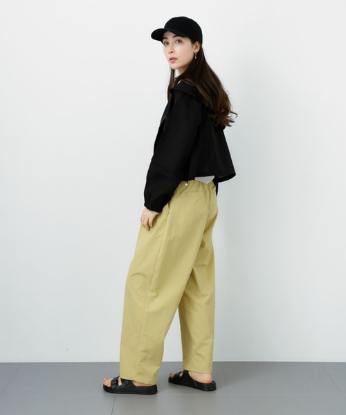 saloon(サルーン)の「SALOON(サルーン)/ シアーフードブルゾン【洗濯機洗い可】(ブルゾン・レディース・ミント/ブラック/ライトベージュ・FREE)」の8枚目の写真