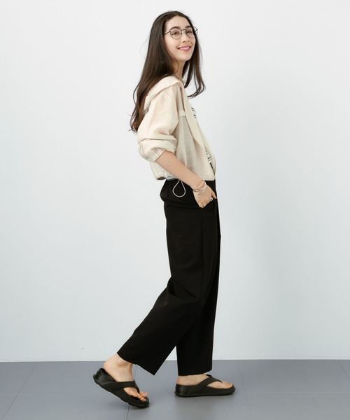 saloon(サルーン)の「SALOON(サルーン)/ シアーフードブルゾン【洗濯機洗い可】(ブルゾン・レディース・ミント/ブラック/ライトベージュ・FREE)」の15枚目の写真